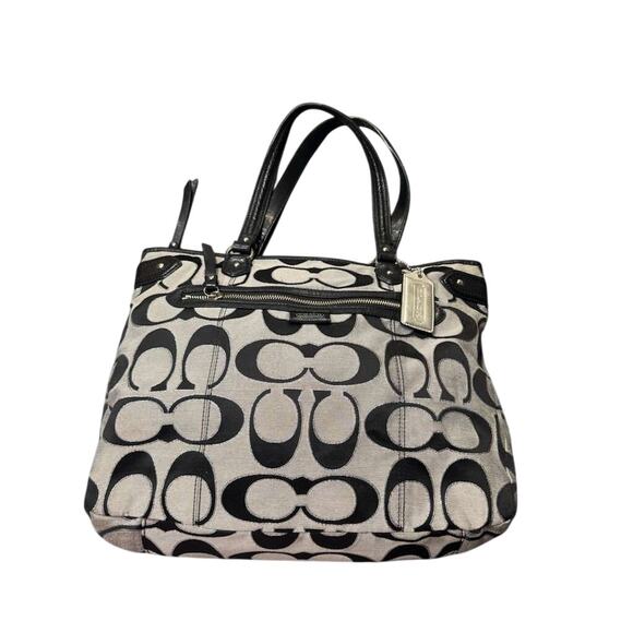Coach Handbags - Sold! Coach Daisy Signature Outline Emma Metallic Tote